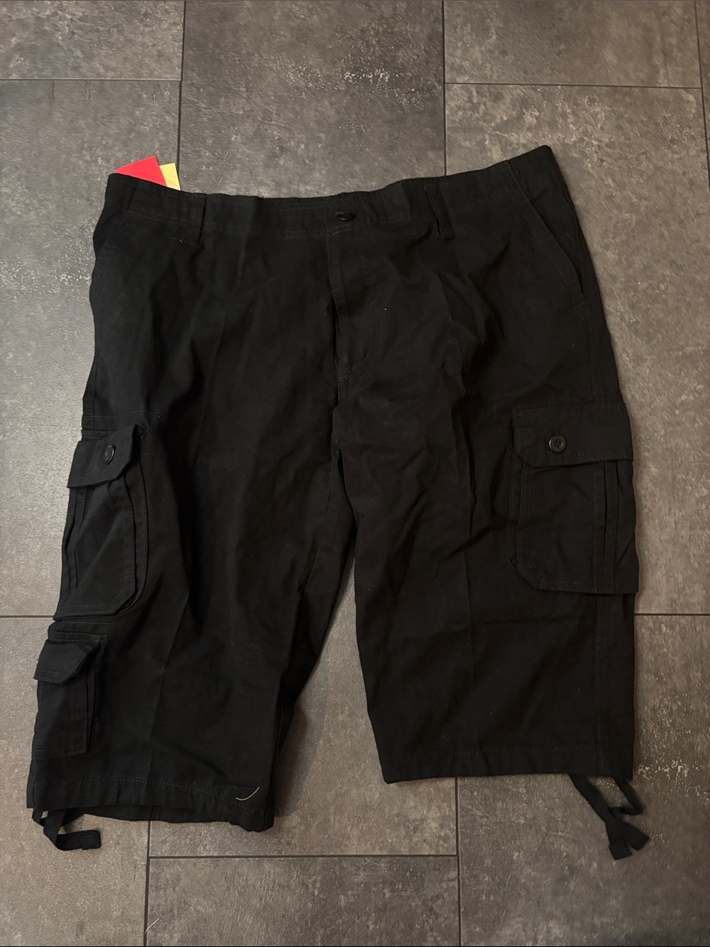 Men's Black Cargo Shorts with Utility Pockets